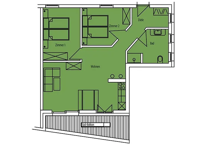 因斯布鲁克托普6-7号卡斯珀霍夫公寓酒店 公寓 因斯布鲁克